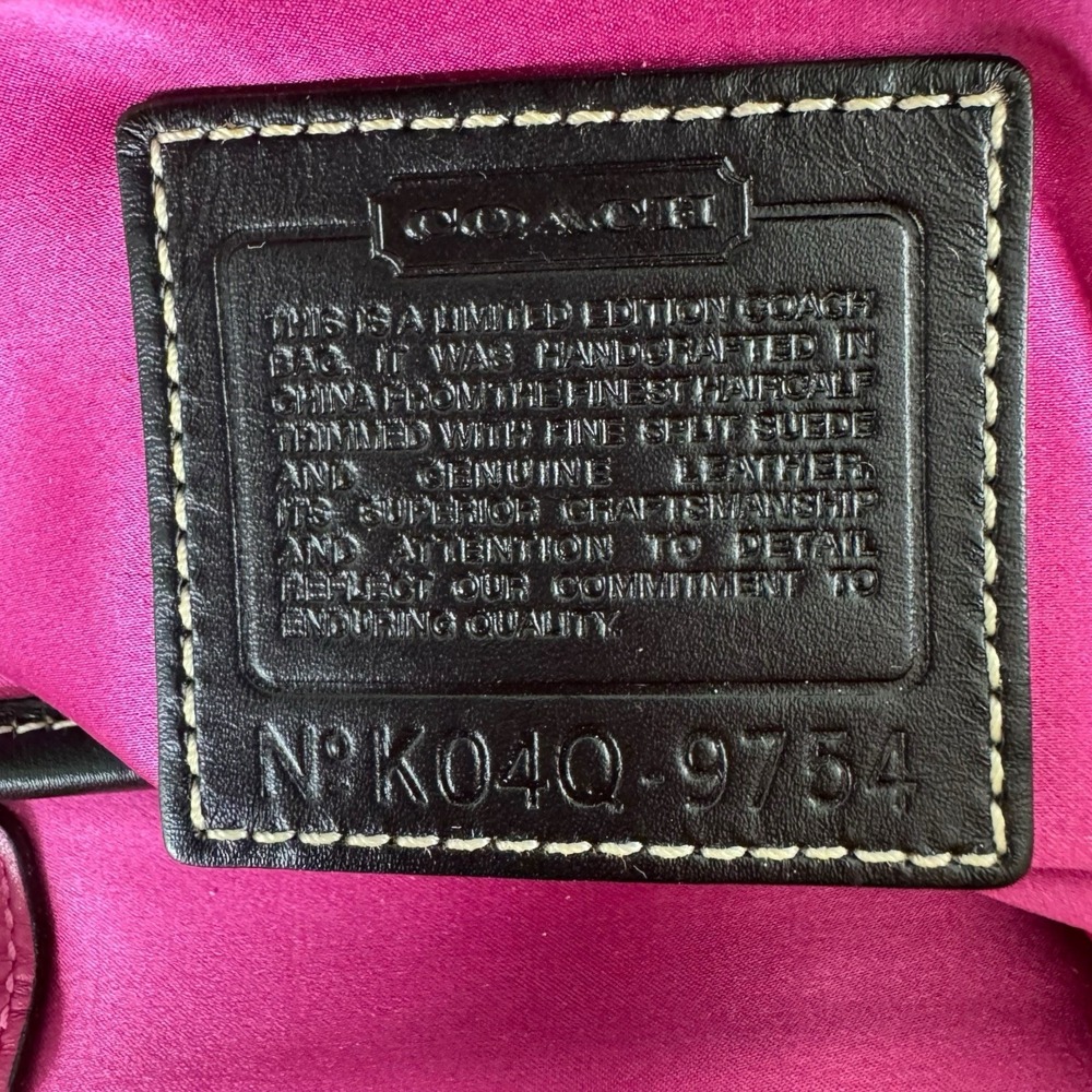 Vtg Y2K Coach Limited Edition Soho Madison Ocelot Calf Hair Top Handle Bag - Picture 11 of 13